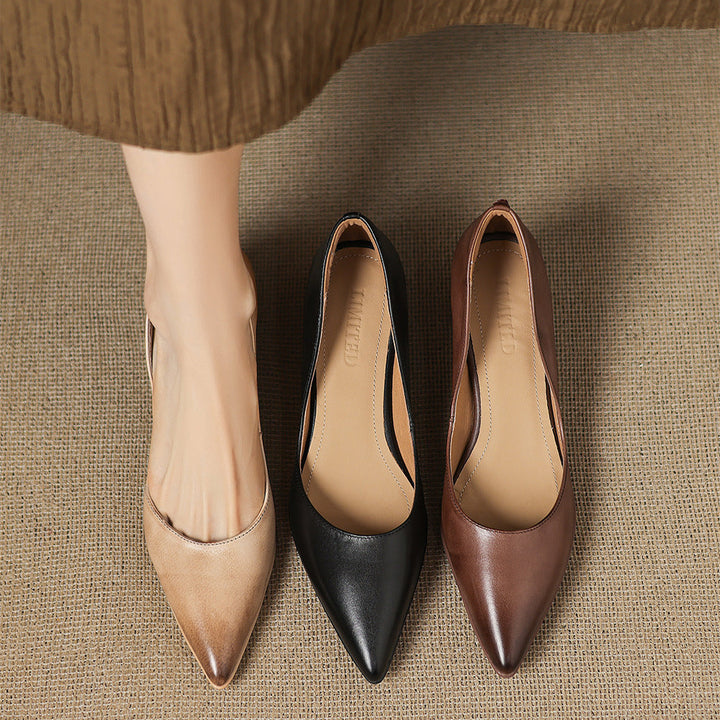 Elyia Genuine Leather Heels