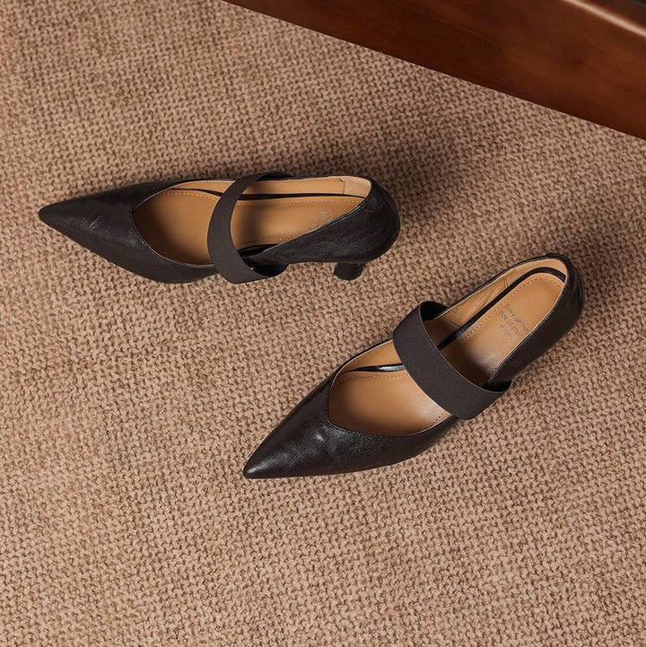 Cyra Genuine Leather Heels