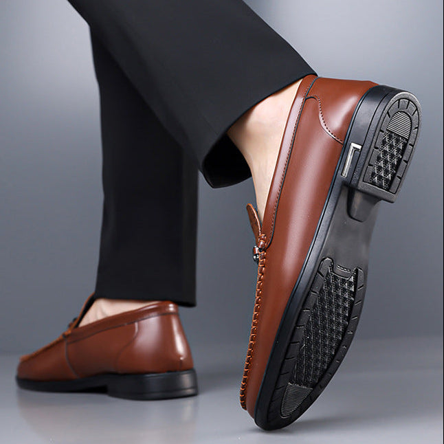 Elmar Textured Leather Bit Loafers