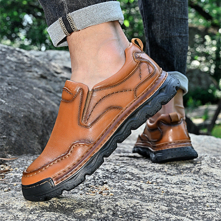 Atlas Genuine Leather Slip-On Shoes