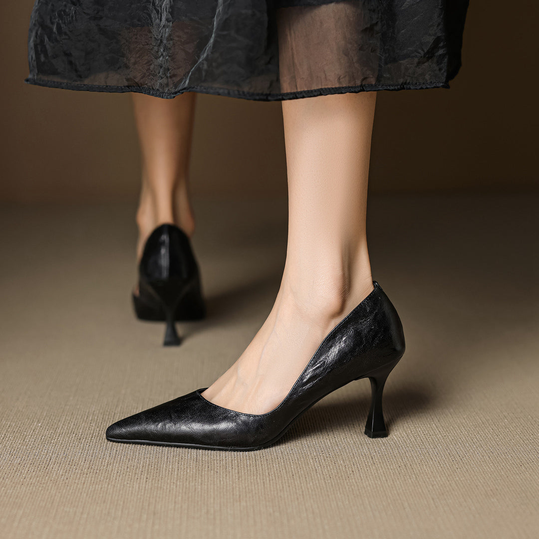 Viora Genuine Leather Heels