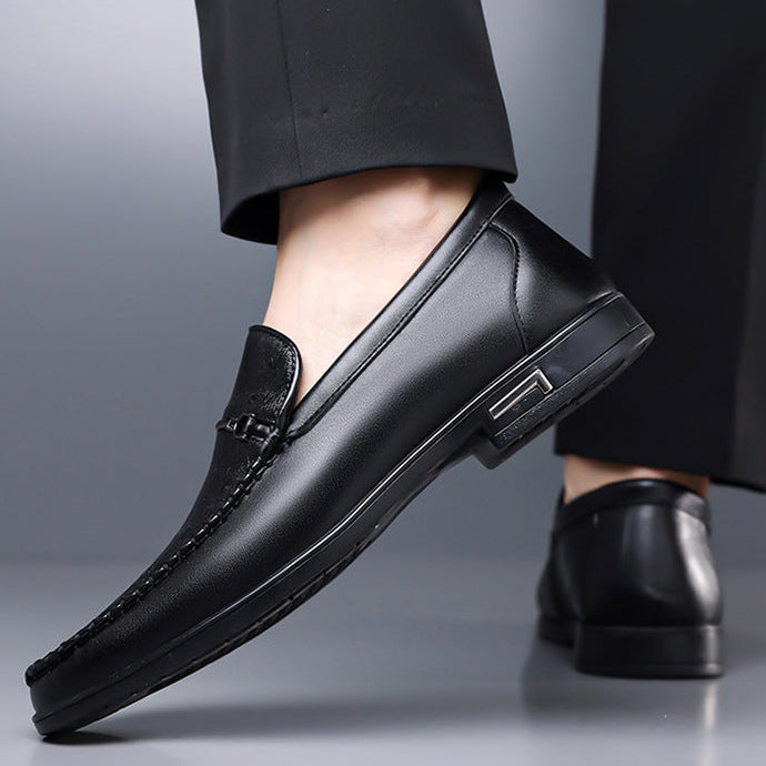 Elmar Textured Leather Bit Loafers