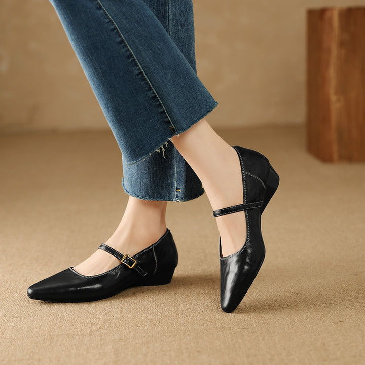 Rena Genuine Leather Pumps