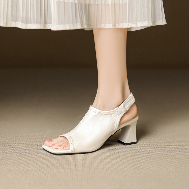 Velra Genuine Leather Slingback Heels