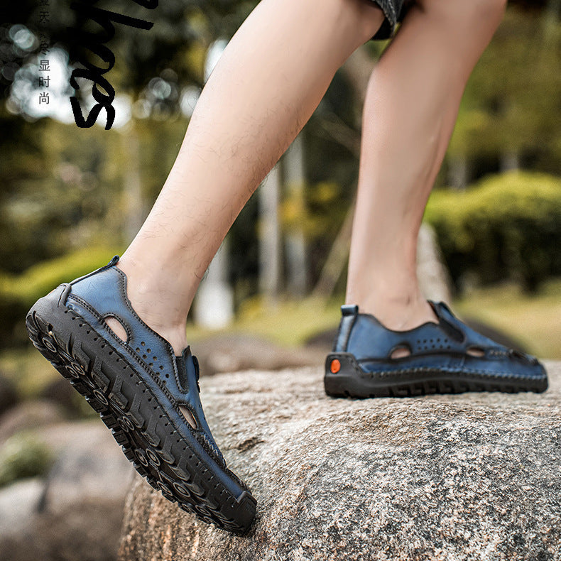 Kairo Hollow Out Leather Comfort Shoes