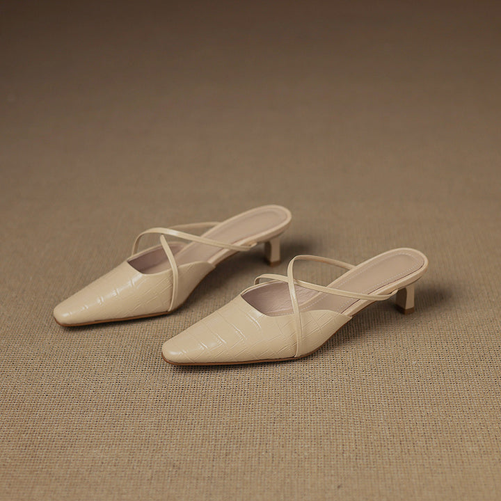 Mire Genuine Leather Mules