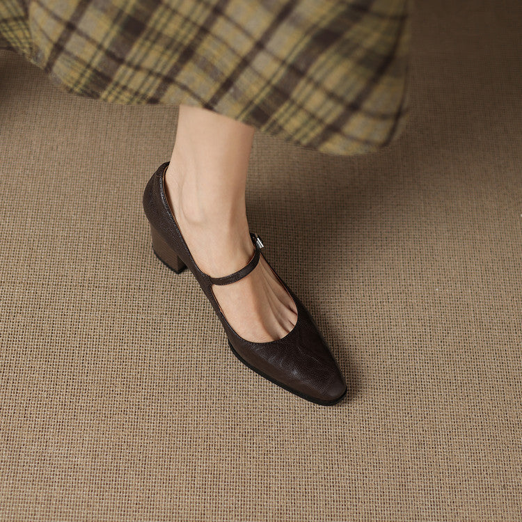 Veria Genuine Leather Heels