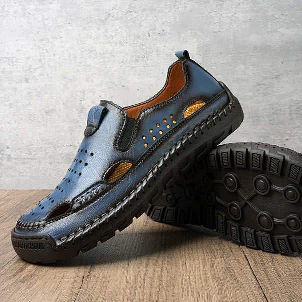 Kairo Hollow Out Leather Comfort Shoes