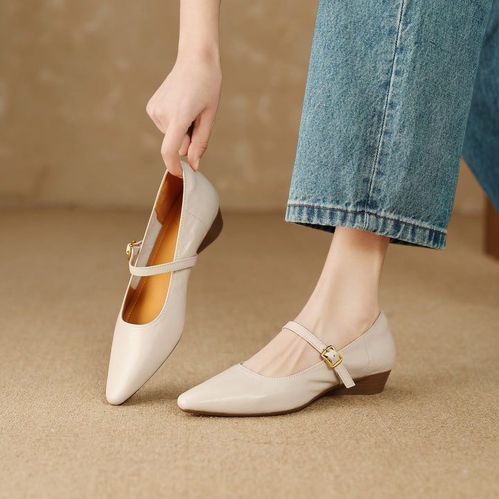 Rena Genuine Leather Pumps