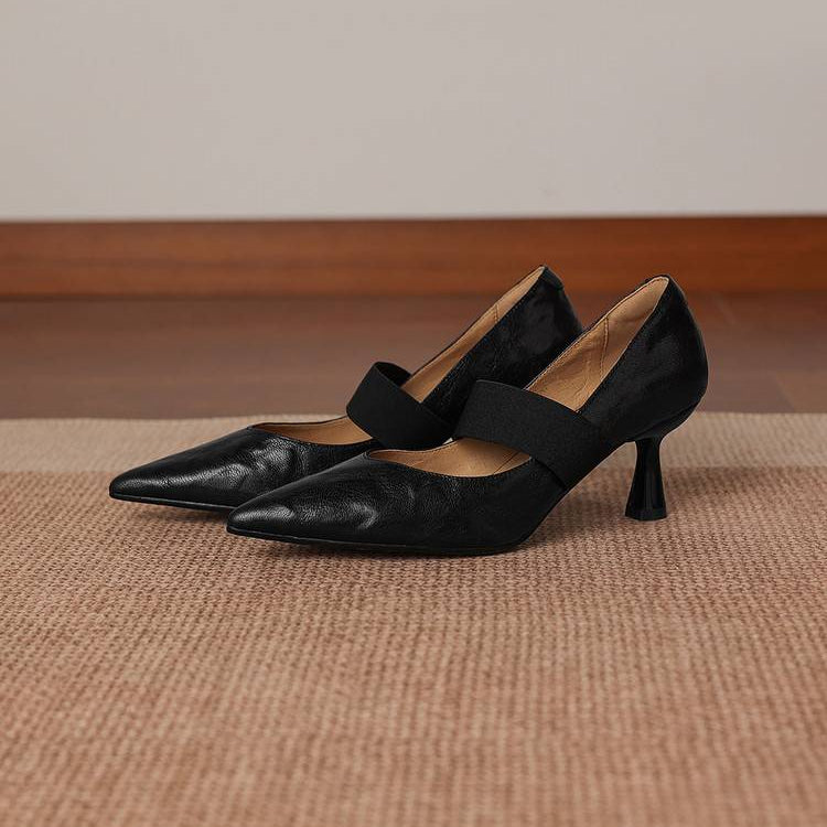 Cyra Genuine Leather Heels