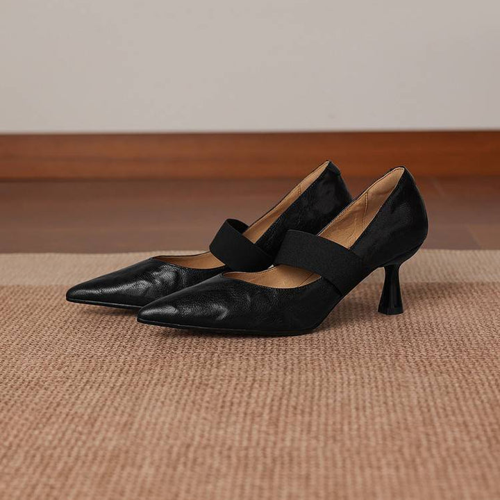 Cyra Genuine Leather Heels