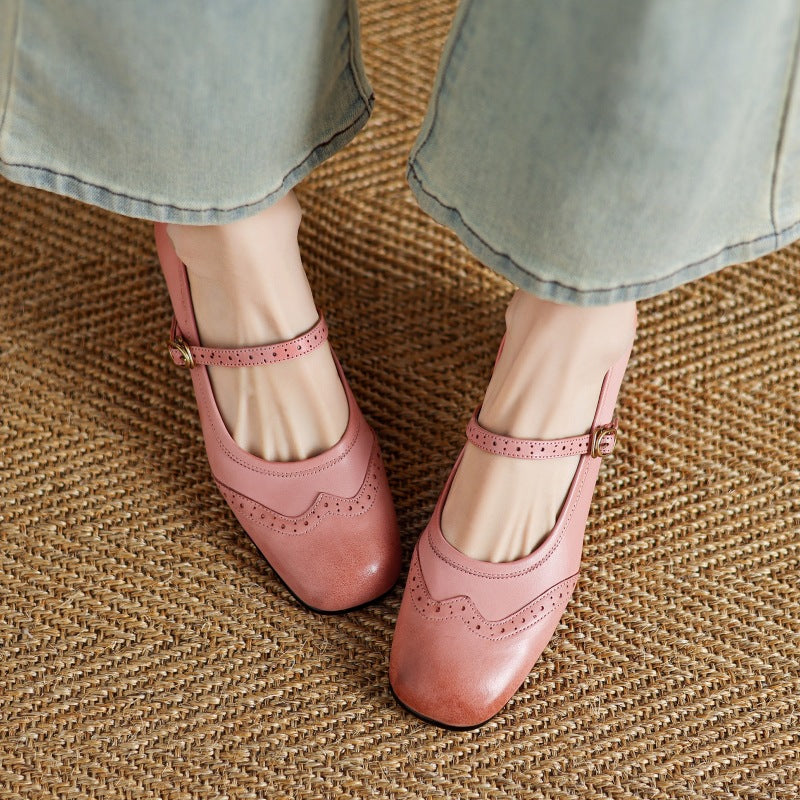 Cressa Genuine Leather Mary Jane Pumps