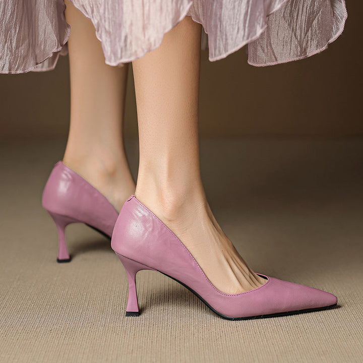 Viora Genuine Leather Heels