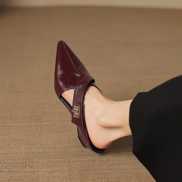 Eyla Genuine Leather Mules
