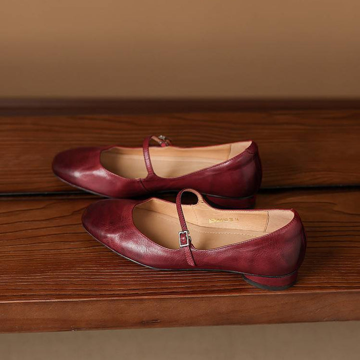 Seren Genuine Leather Flats