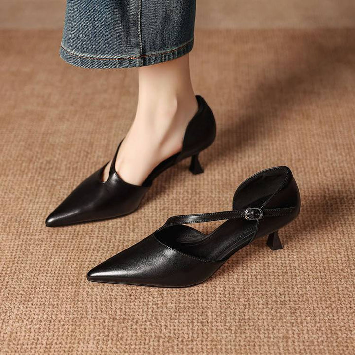 Vela Genuine Leather D'Orsay Pumps