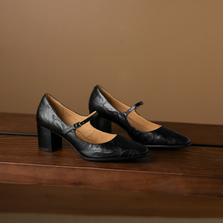Veria Genuine Leather Heels
