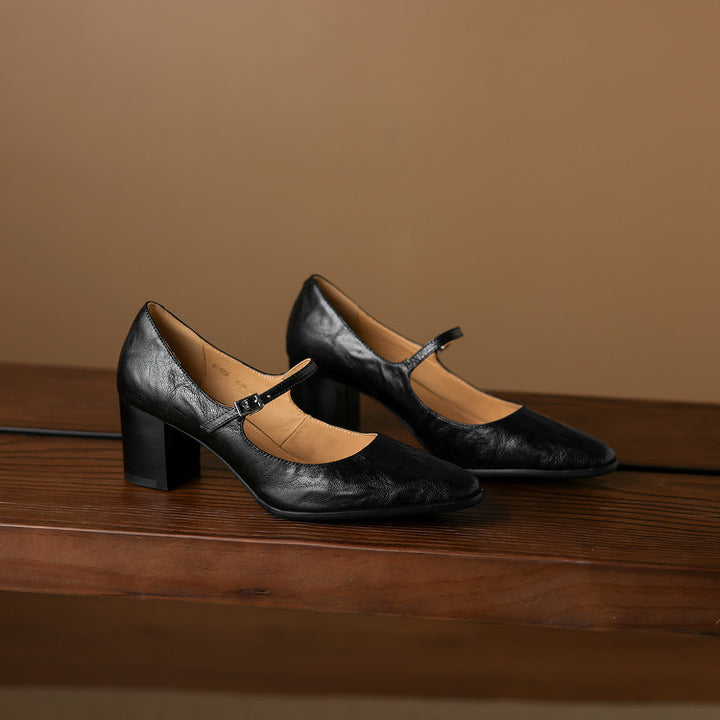 Veria Genuine Leather Heels
