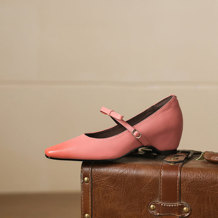 Rosalie Genuine Leather Mary Jane Pumps