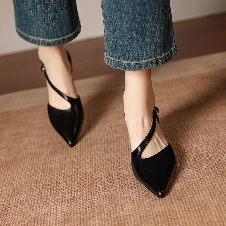 Vela Genuine Leather D'Orsay Pumps