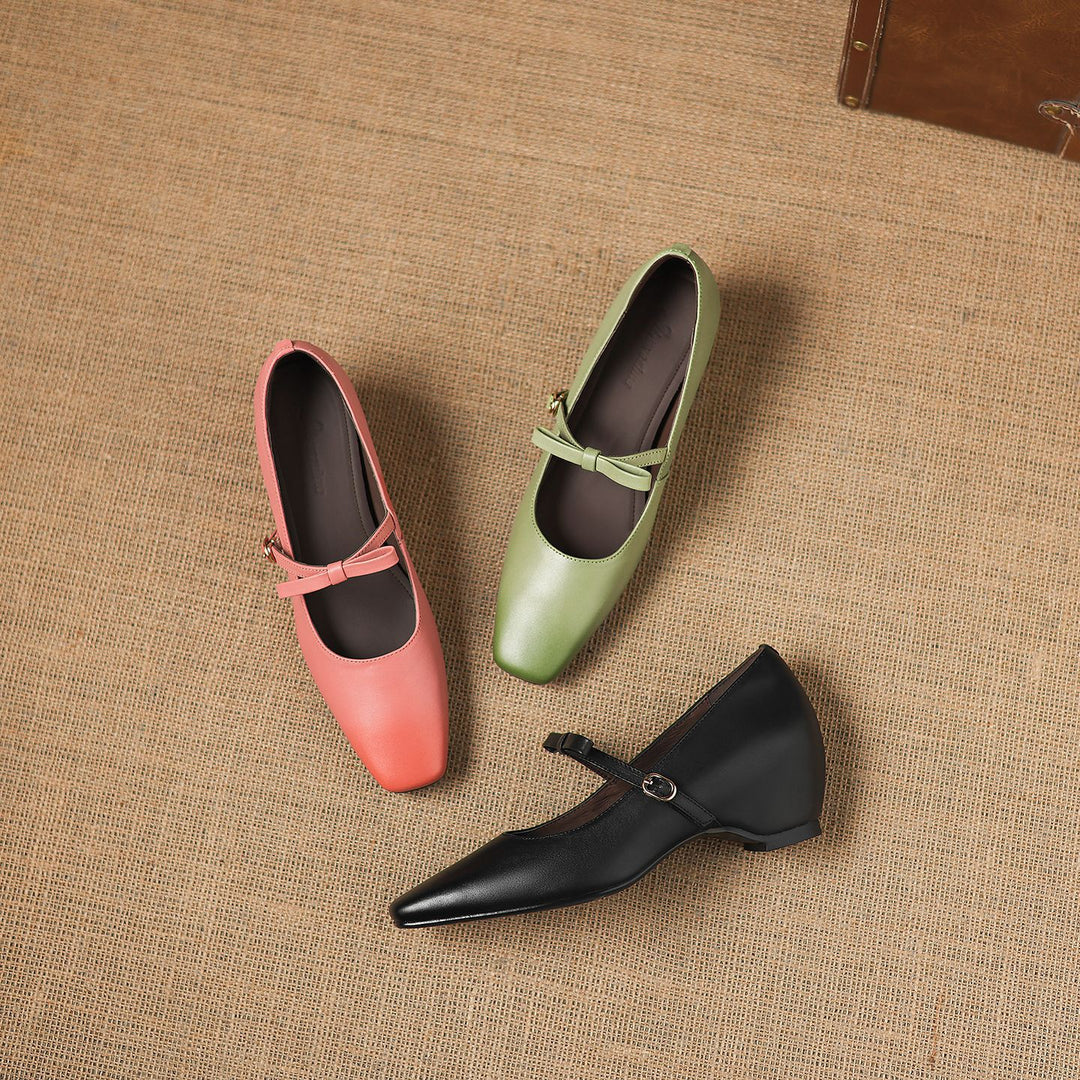 Rosalie Genuine Leather Mary Jane Pumps