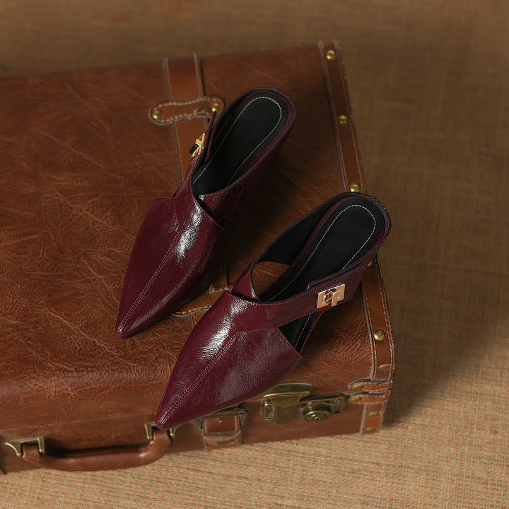 Eyla Genuine Leather Mules