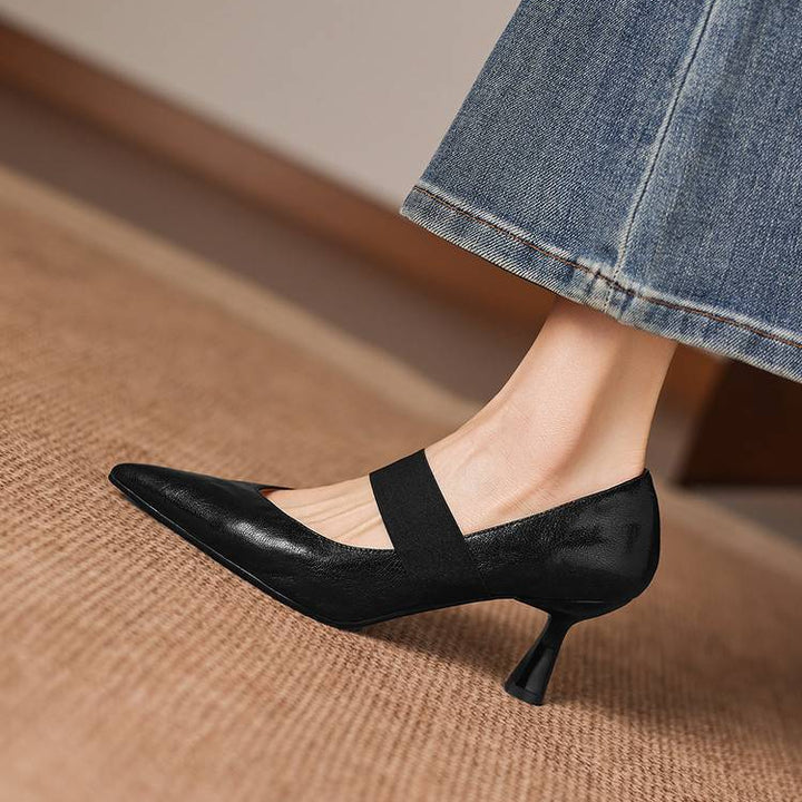 Cyra Genuine Leather Heels