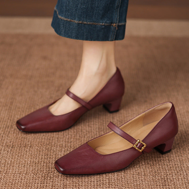Aira Genuine Leather Heels