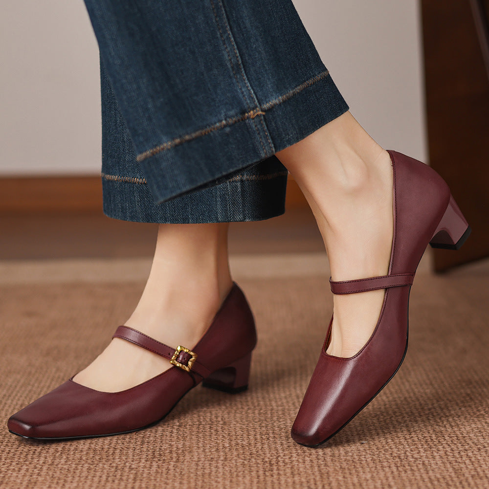 Aira Genuine Leather Heels