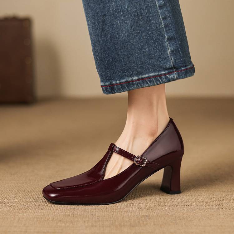 Tacy Genuine Leather Heels