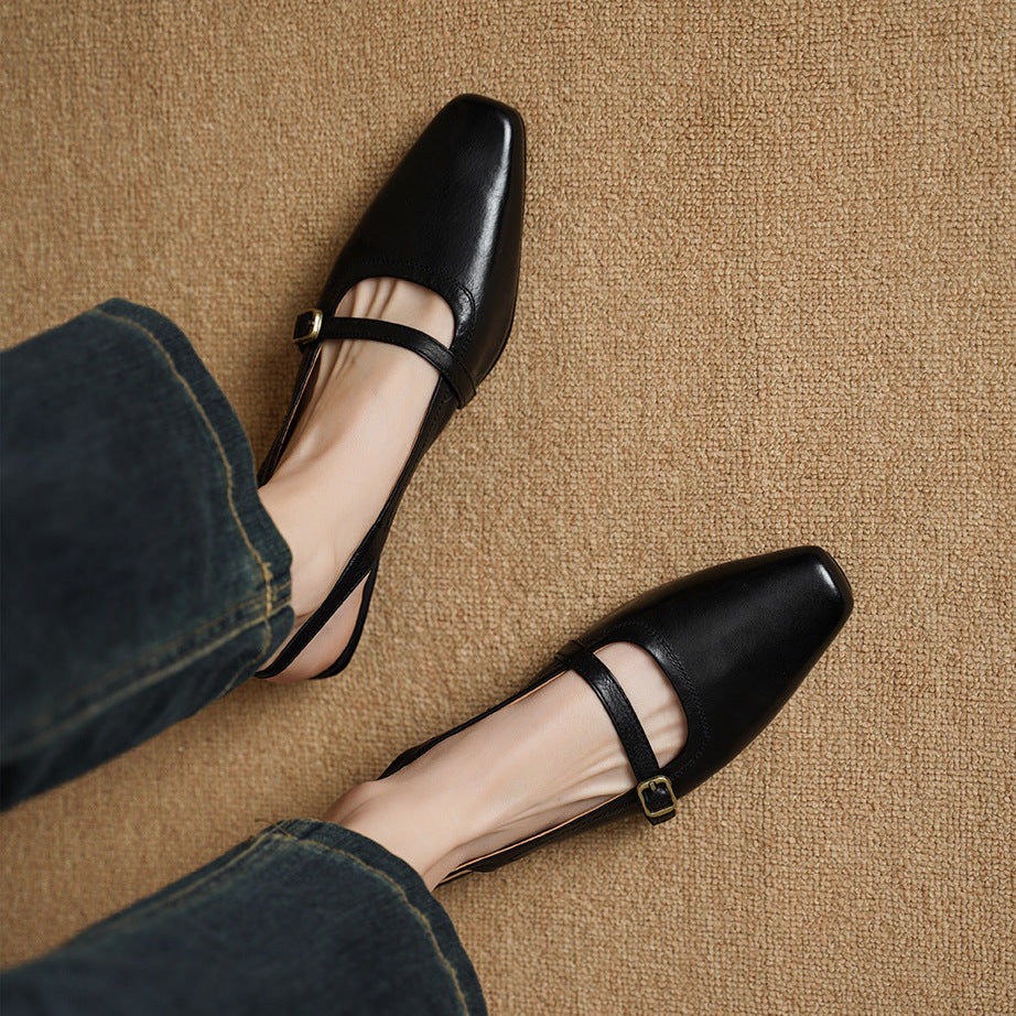 Taver Genuine Leather Slingbacks