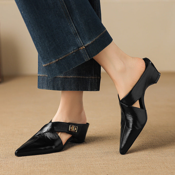 Eyla Genuine Leather Mules