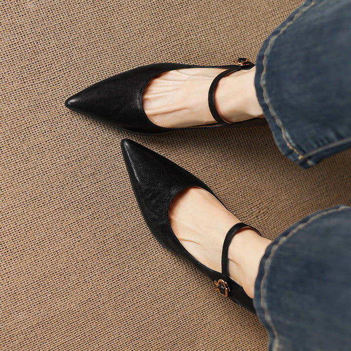 Eda Genuine leather Pointed-Toe Pumps