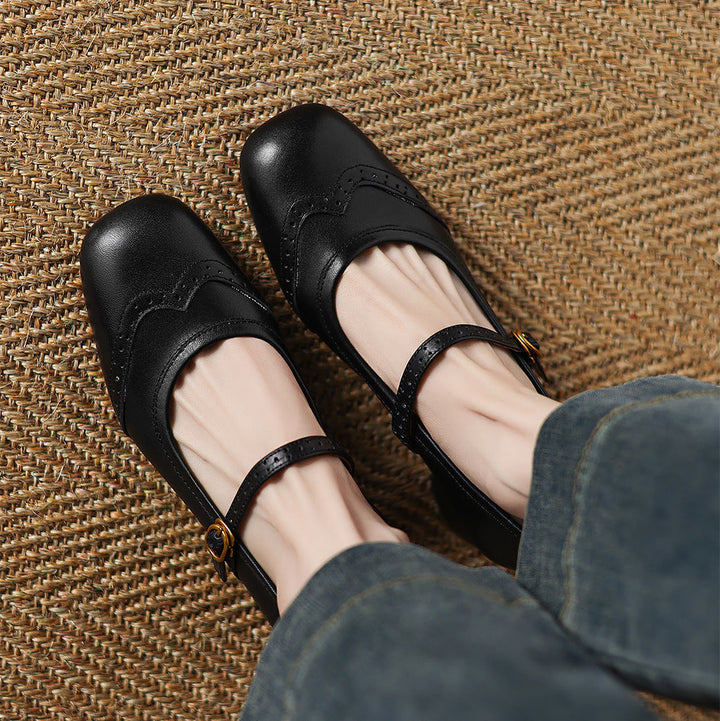 Cressa Genuine Leather Mary Jane Pumps