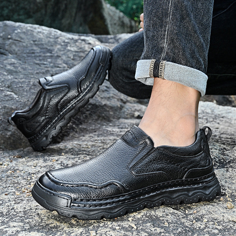Atlas Genuine Leather Slip-On Shoes