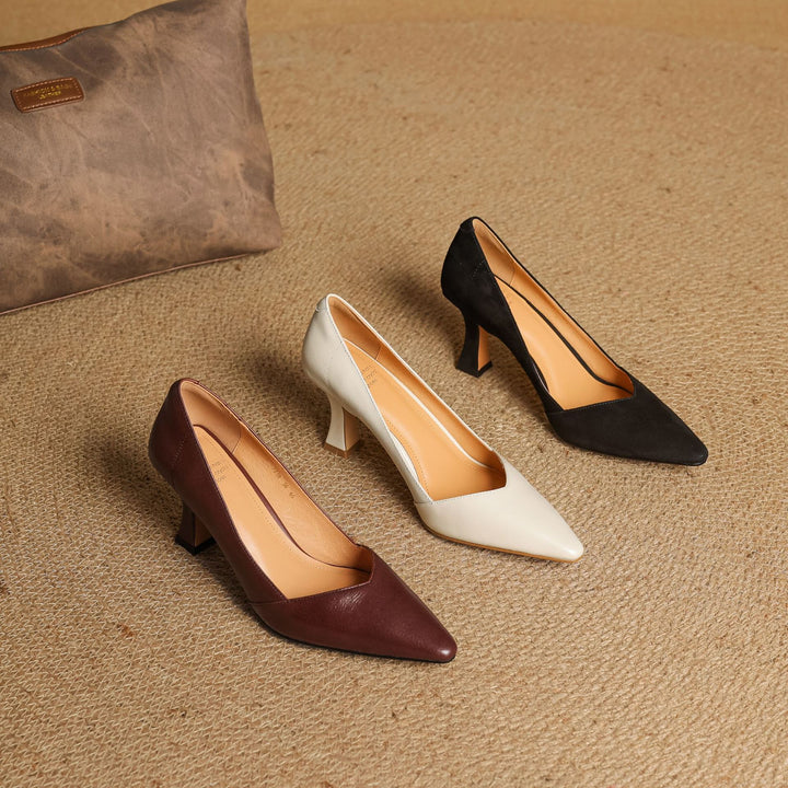 Zyne Genuine Leather Heels