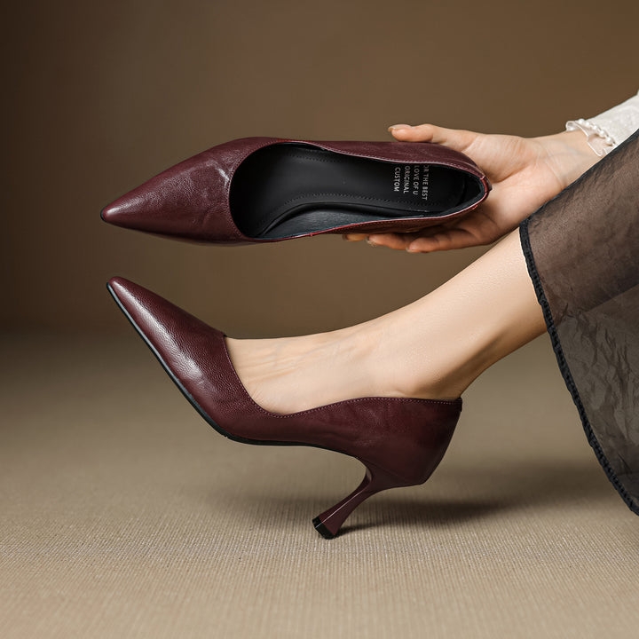 Viora Genuine Leather Heels