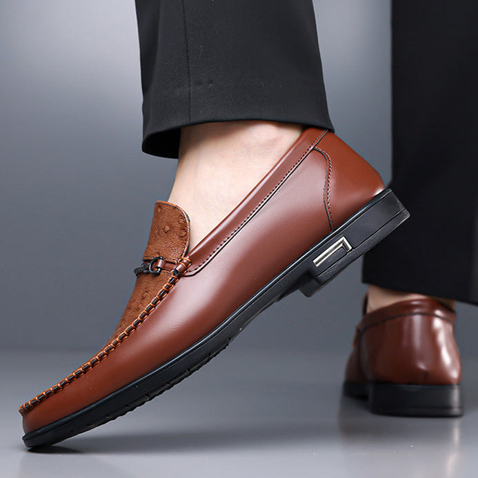 Elmar Textured Leather Bit Loafers