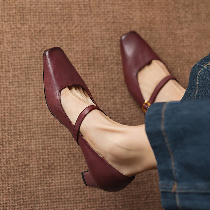 Aira Genuine Leather Heels