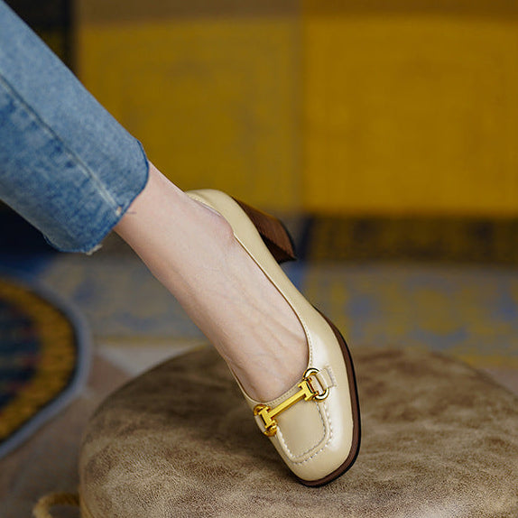 Velyn Genuine Leather Heels