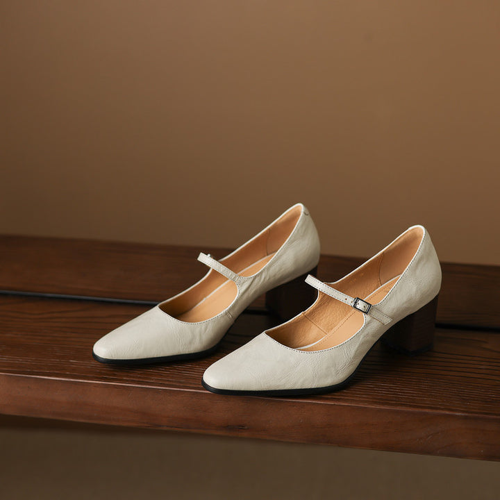 Veria Genuine Leather Heels