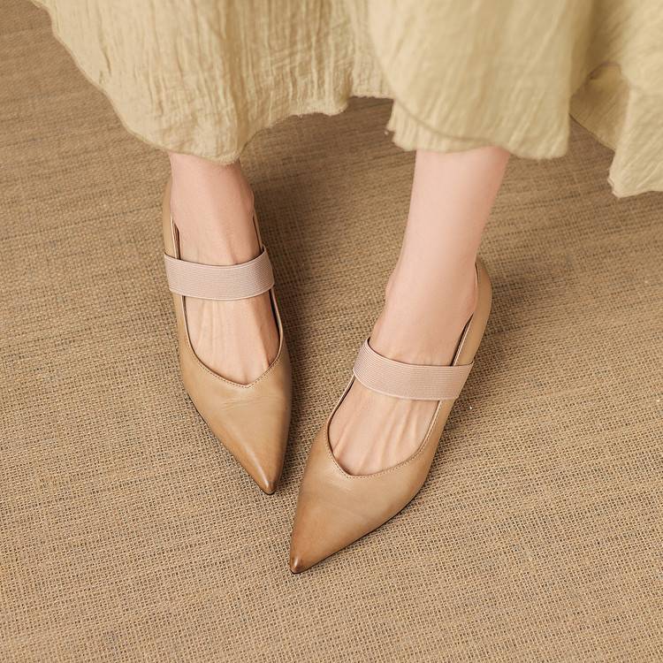 Tiera Genuine Leather Heels