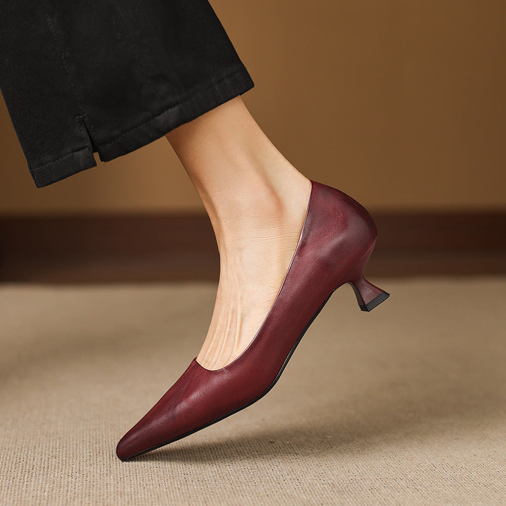 Revia Genuine Leather Heels