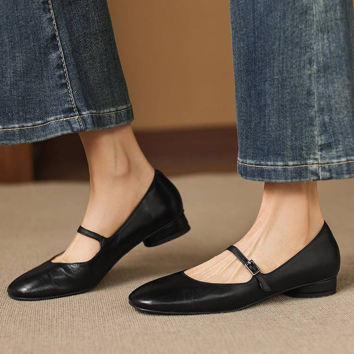 Seren Genuine Leather Flats
