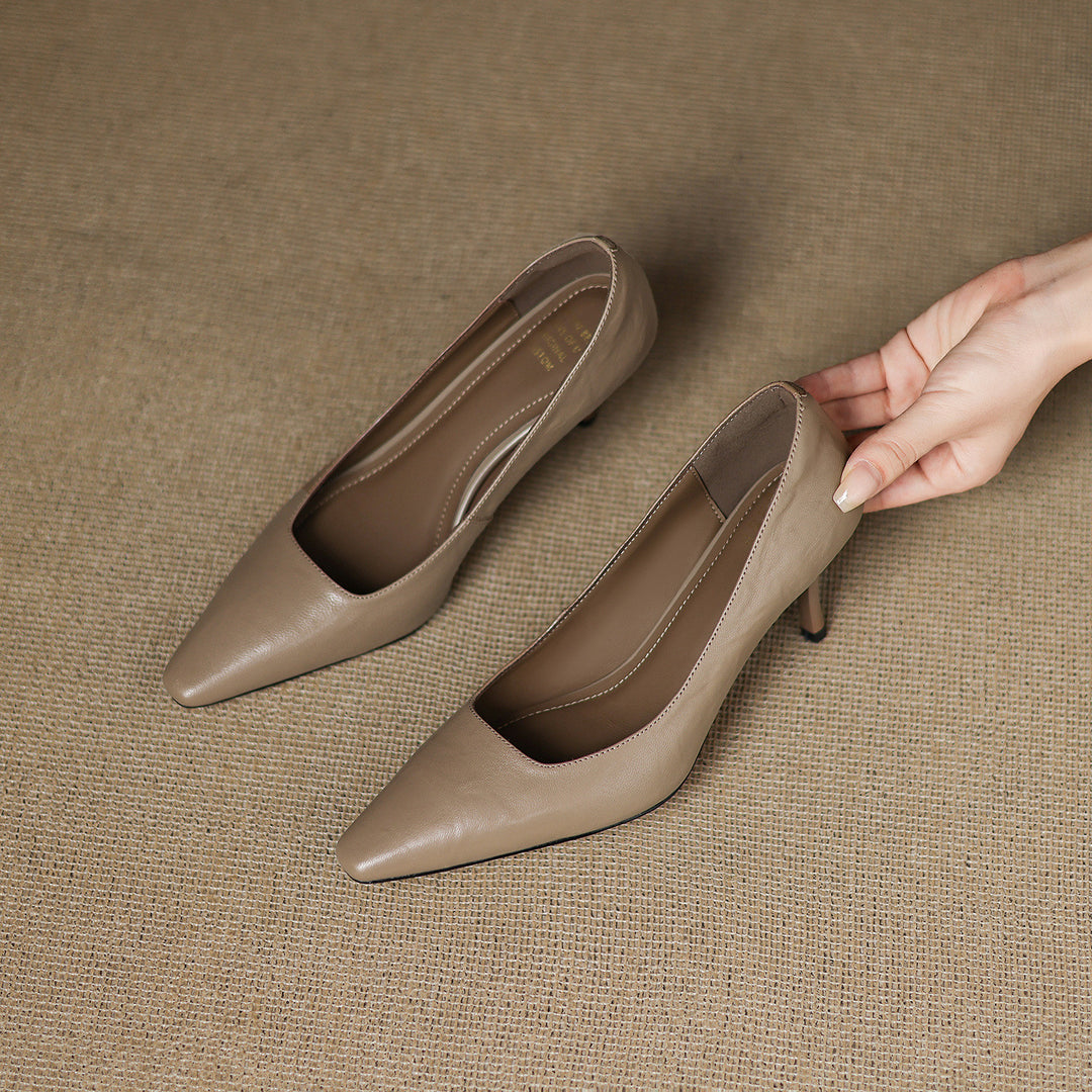 Enne Genuine Leather Heels