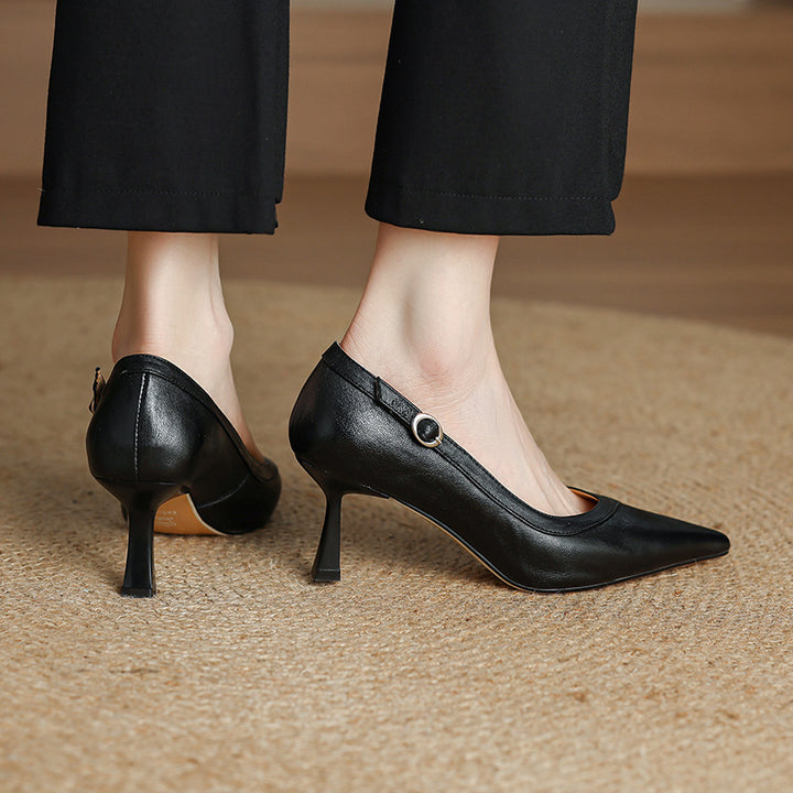 Ezel Genuine Leather Heels