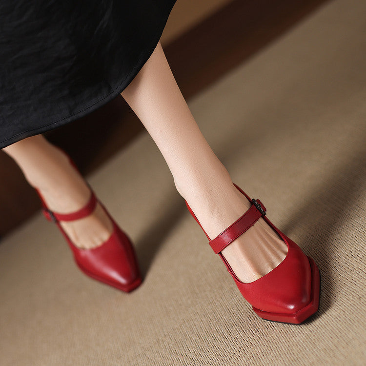 Claya Genuine Leather Heels