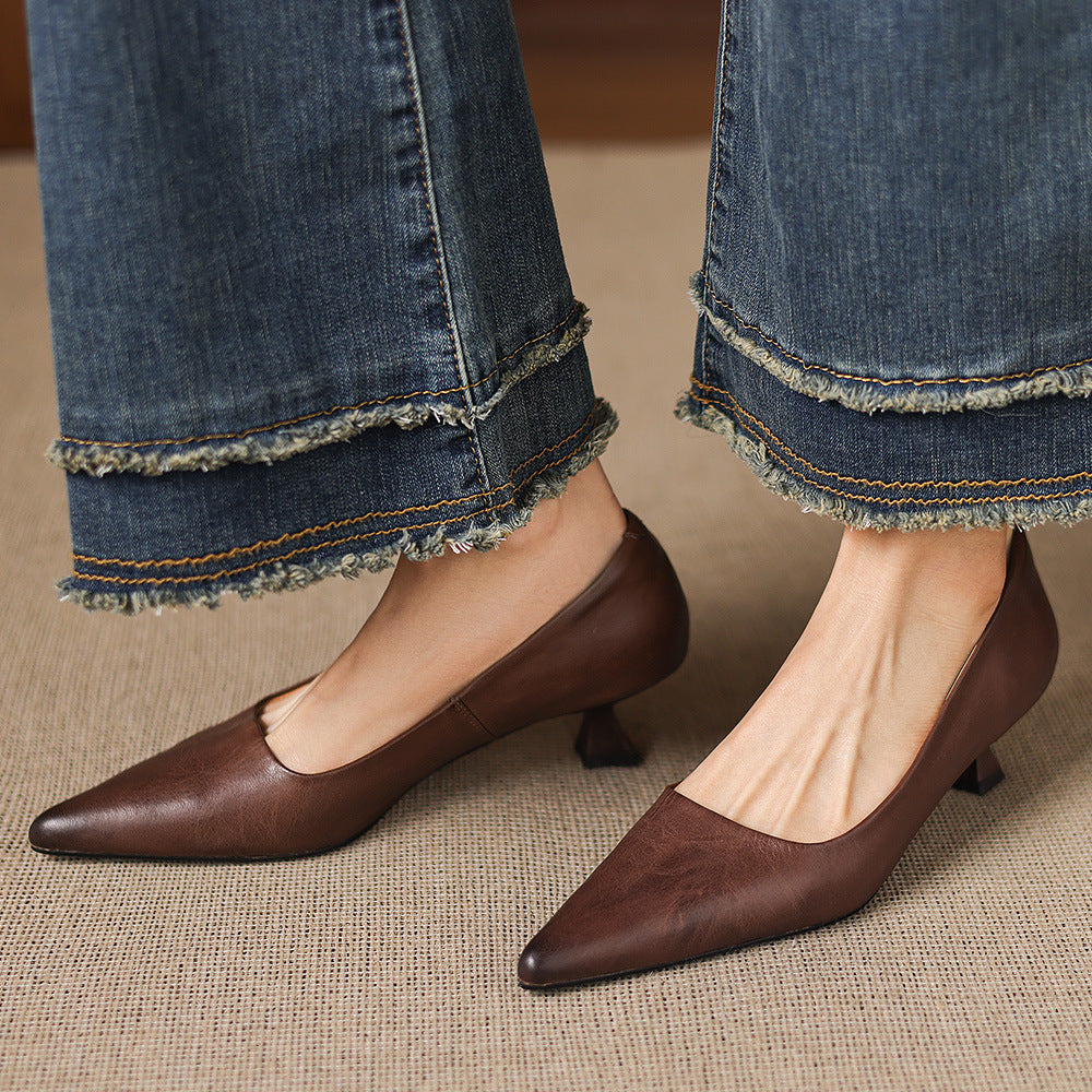 Revia Genuine Leather Heels