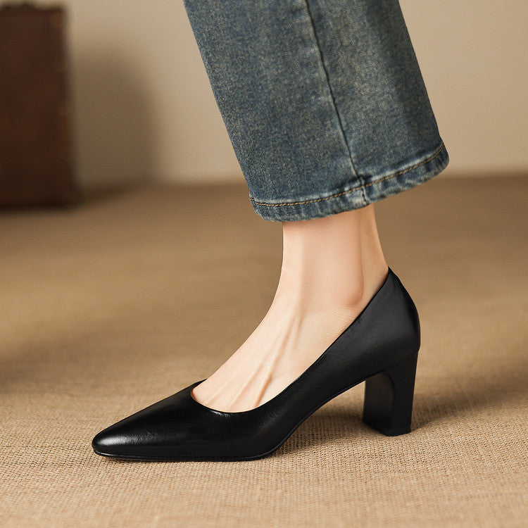 Velia Genuine Leather Heels