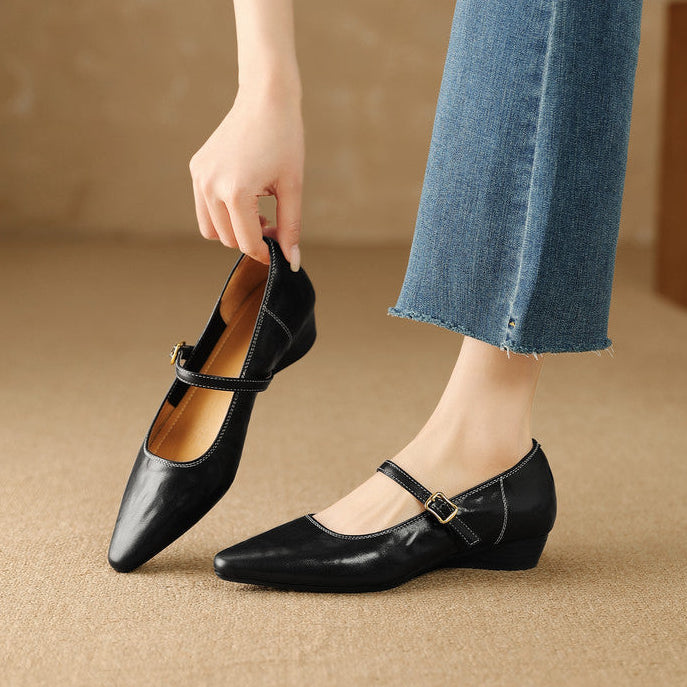 Rena Genuine Leather Pumps
